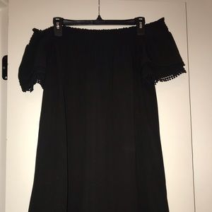 Black off the shoulder dress